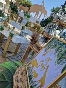 στολισμός βάπτισης για αγόρι με θεμα ζωάκια της ζούγκλας