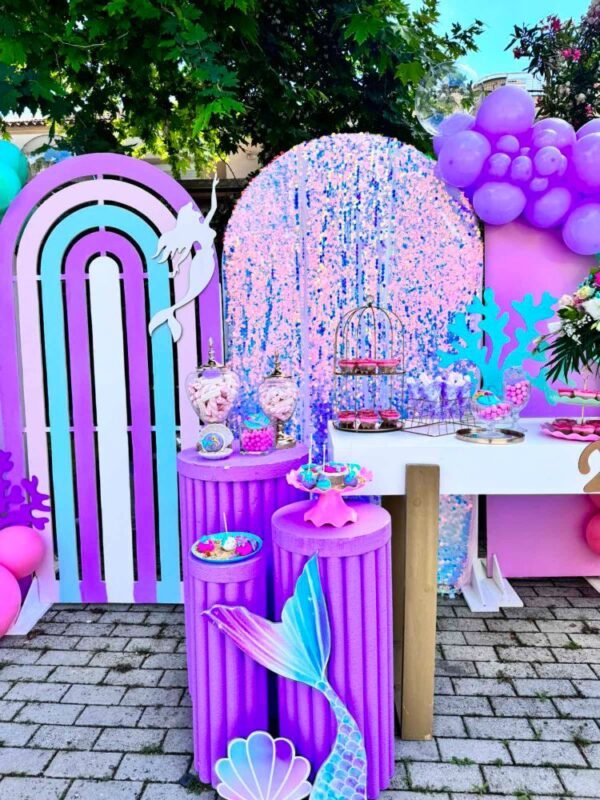 στολισμός βάπτισης με θέμα γοργόνα