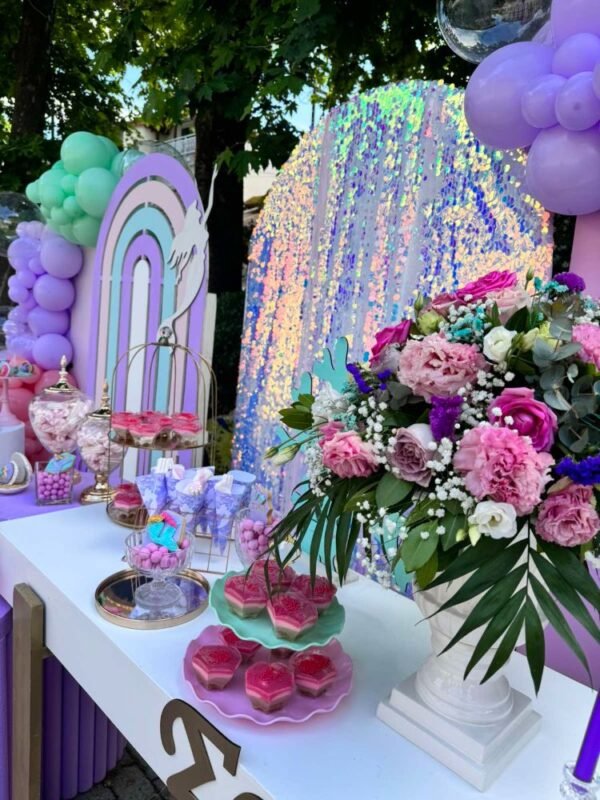 στολισμός βάπτισης με θέμα γοργόνα