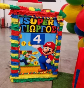 στολισμός γενεθλίων supermario