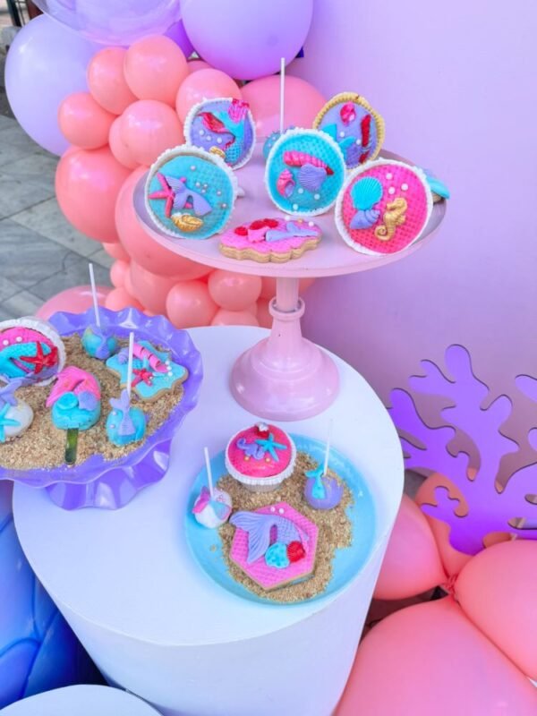 στολισμός βάπτισης με θέμα γοργόνα