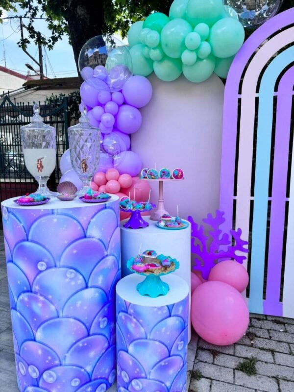 στολισμός βάπτισης με θέμα γοργόνα