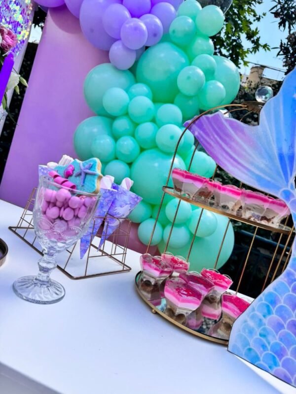 στολισμός βάπτισης με θέμα γοργόνα