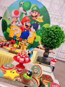 στολισμός γενεθλίων supermario