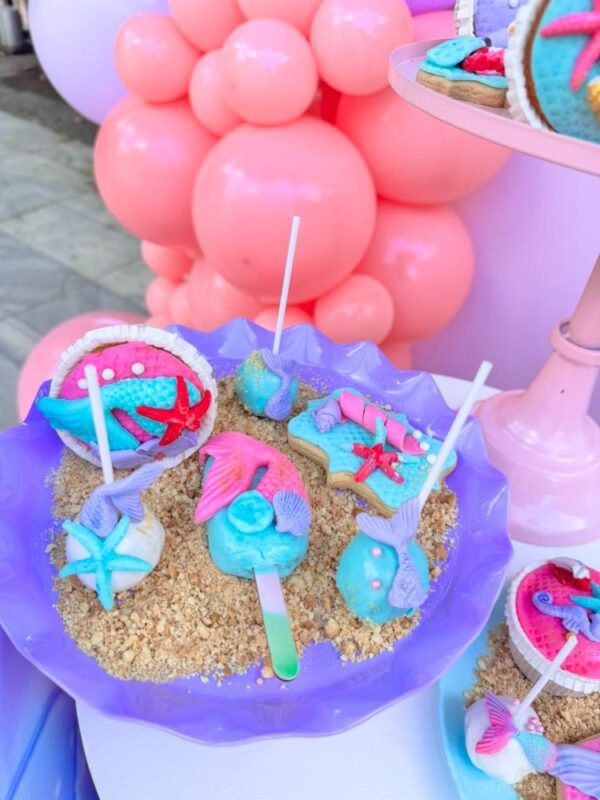 στολισμός βάπτισης με θέμα γοργόνα