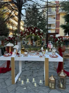 στολισμός γάμου μπορντό