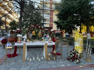 στολισμός γάμου μπορντό