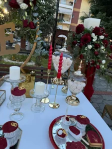 στολισμός γάμου μπορντό