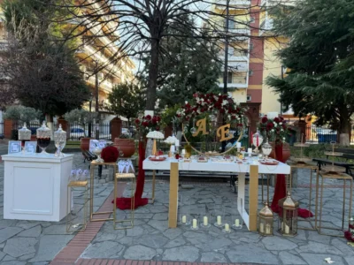 στολισμός γάμου μπορντό