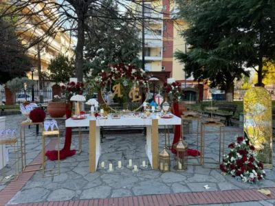 στολισμός γάμου μπορντό