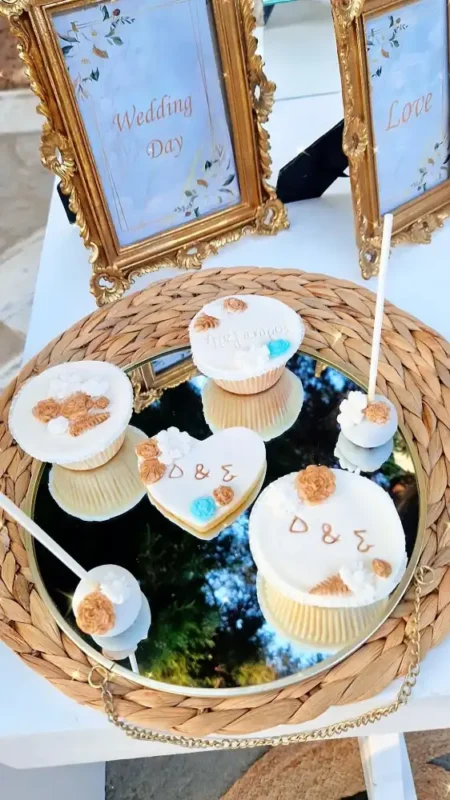 στολισμός γαμοβάφτισης σε μπλε αποχρώσεις