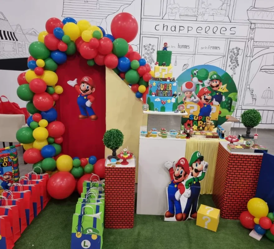 Στολισμός γενεθλίων supermario