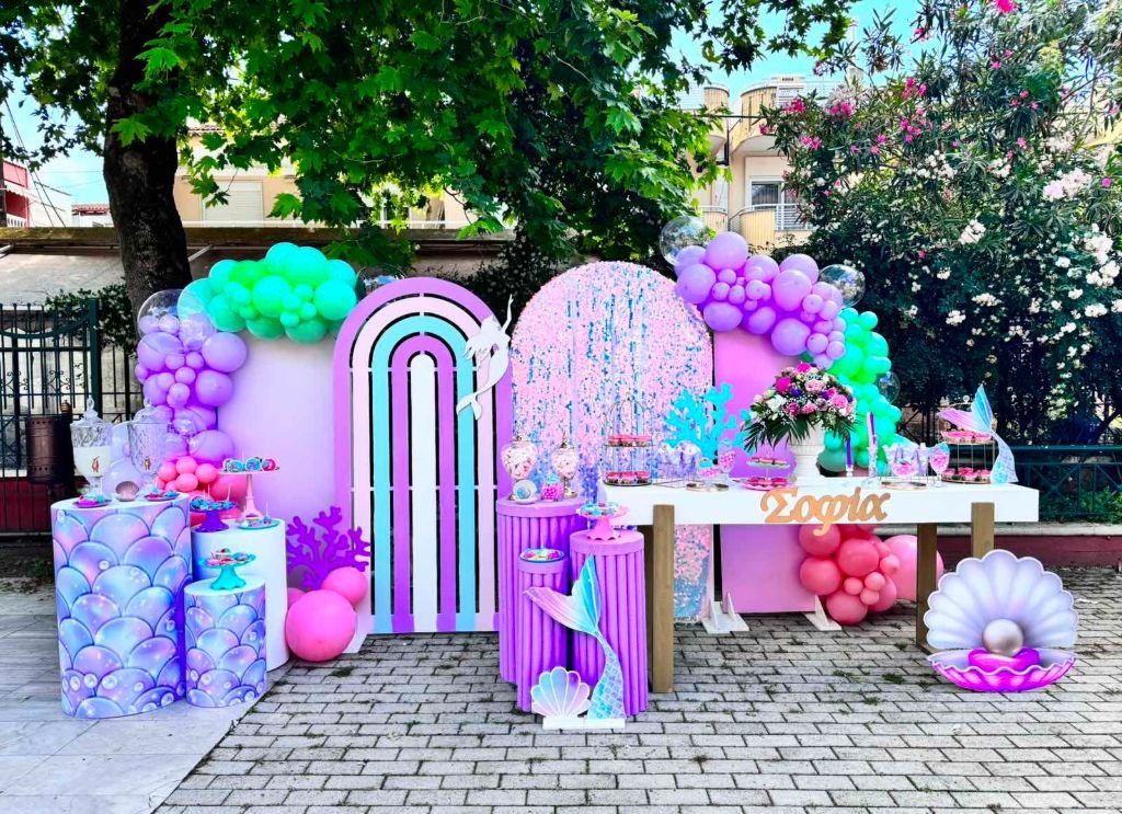 Στολισμός βάπτισης γοργόνα 2