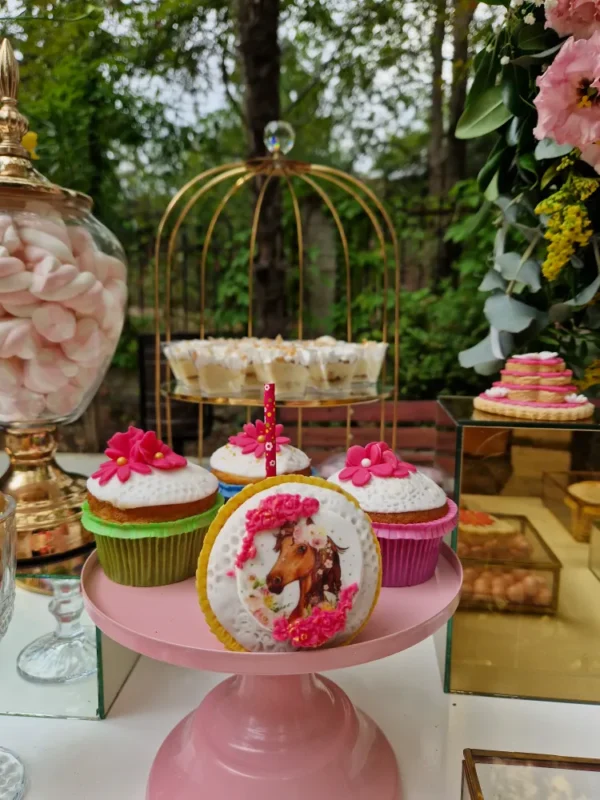 στολισμός βάπτισης με θέμα το άλογο