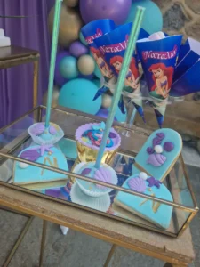 στολισμός βάπτισης με θέμα την ariel γοργόνα