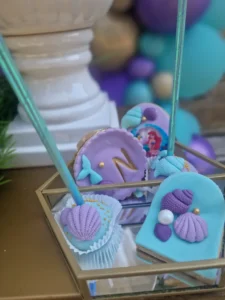 στολισμός βάπτισης με θέμα την ariel γοργόνα