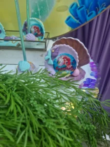 στολισμός βάπτισης με θέμα την ariel γοργόνα