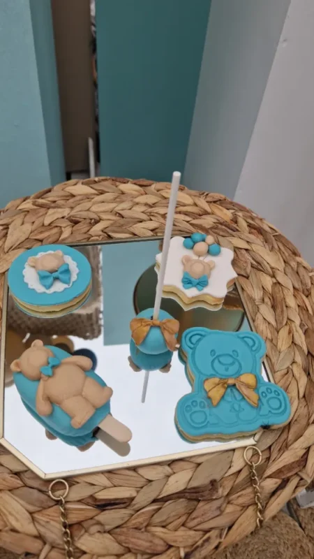 στολισμός βάπτισης αρκουδάκι μέντα