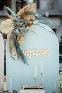 στολισμός βάπτισης αρκουδάκι αερόστατο