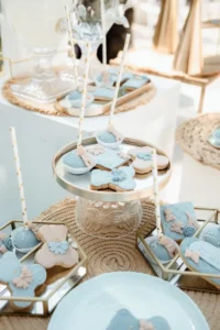 στολισμός βάπτισης αρκουδάκι αερόστατο