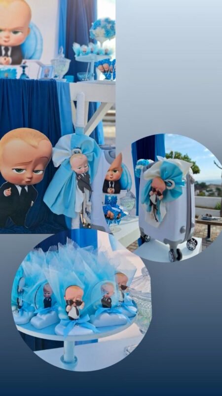 στολισμός βάπτισης με θέμα baby boss
