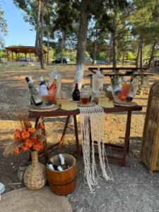 στολισμός βάπτισης boho