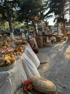 στολισμός βάπτισης boho