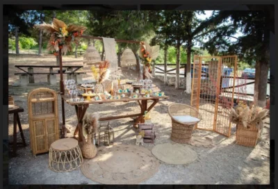 στολισμός βάπτισης boho