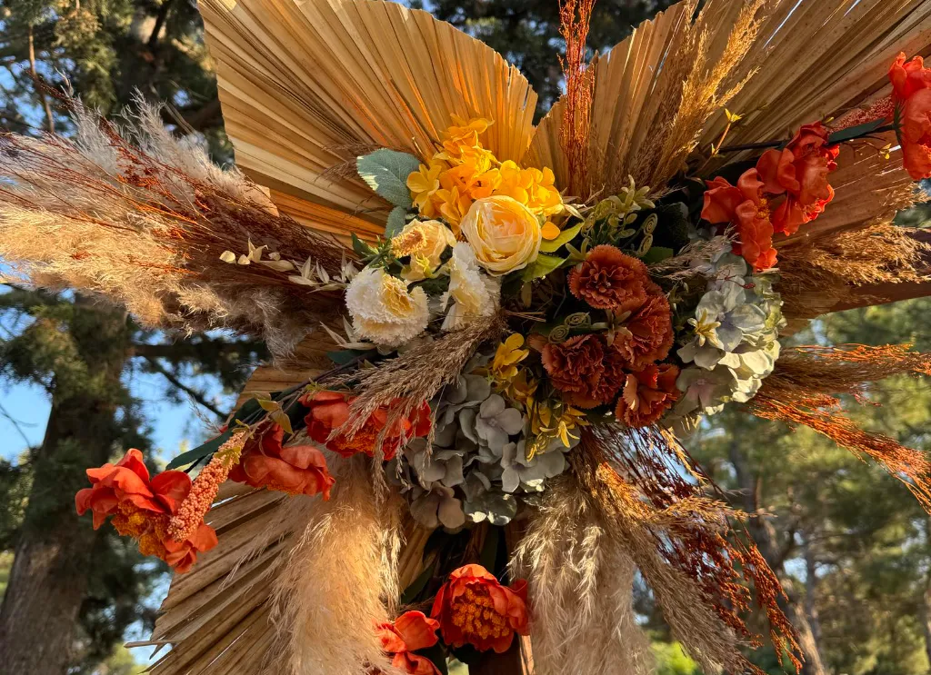 Στολισμός βάπτισης Boho