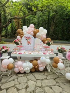 στολισμός βάπτισης με θέμα το ελαφάκι