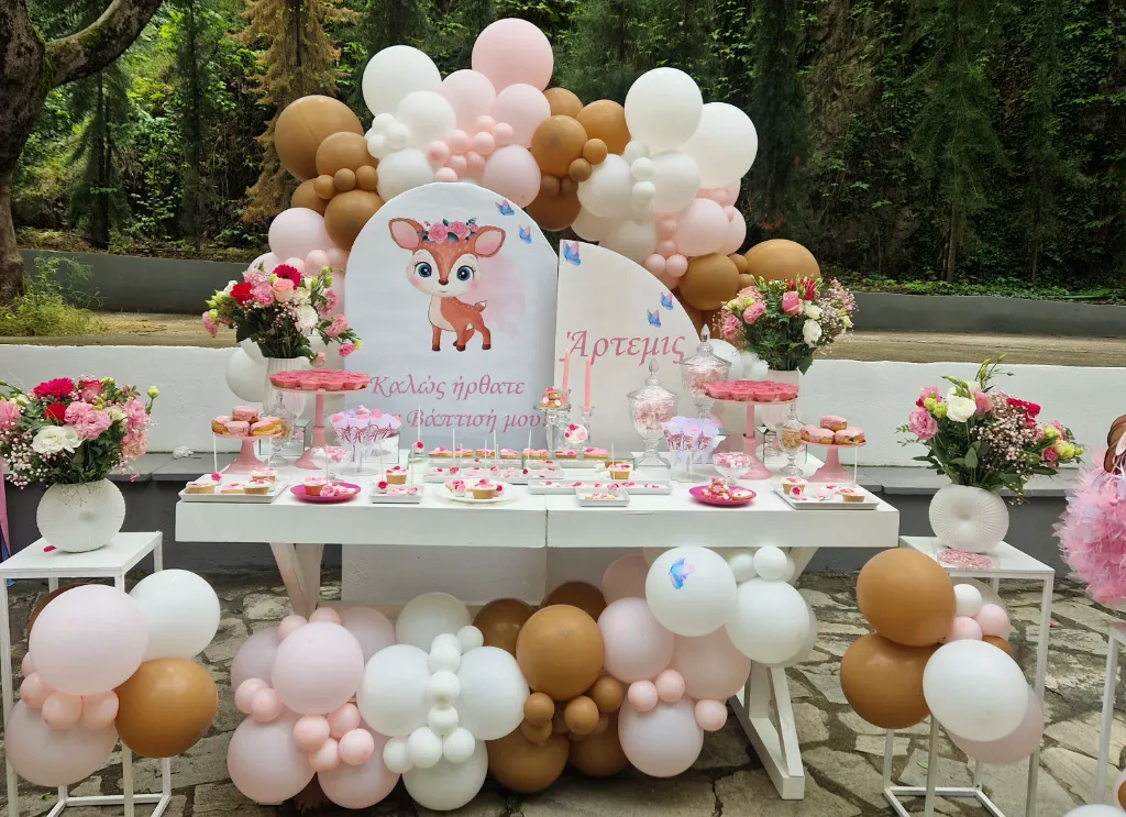 Στολισμός βάπτισης ελαφάκι
