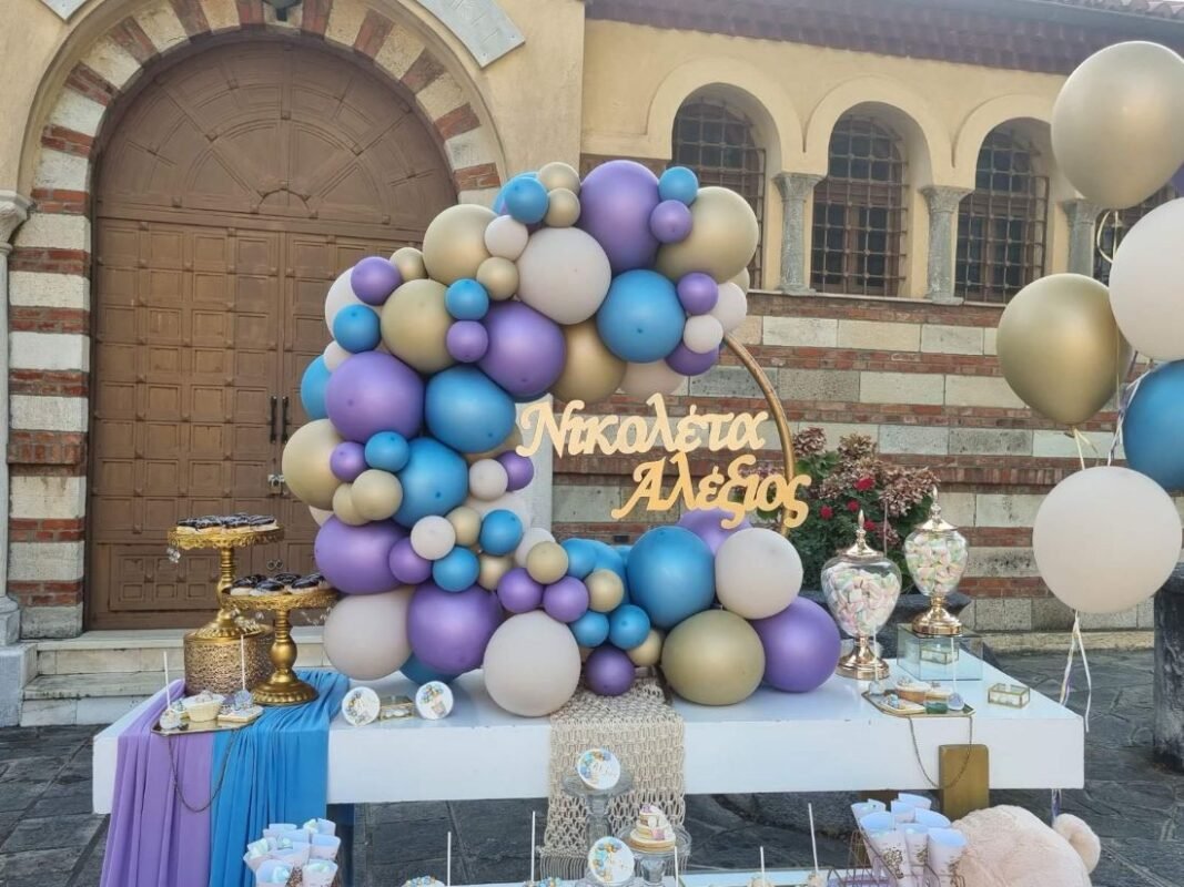 στολισμός βάπτισης αρκουδάκι για αδέρφια