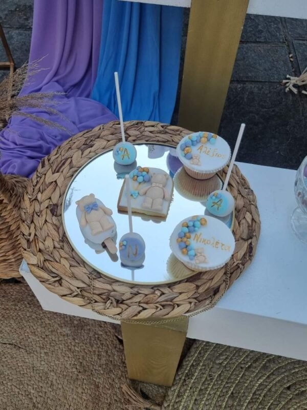 στολισμός βάπτισης αρκουδάκι για αδέρφια