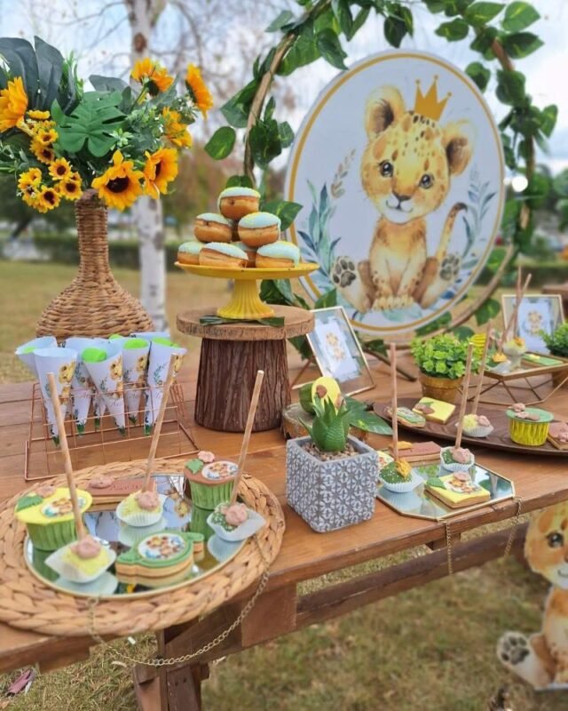 στολισμός βάπτισης λιονταράκι