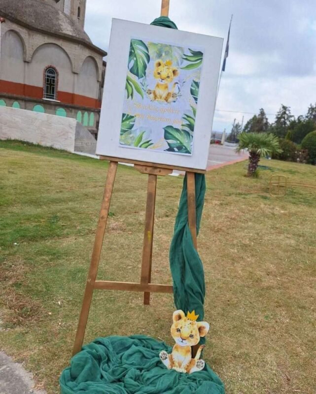 στολισμός βάπτισης λιονταράκι