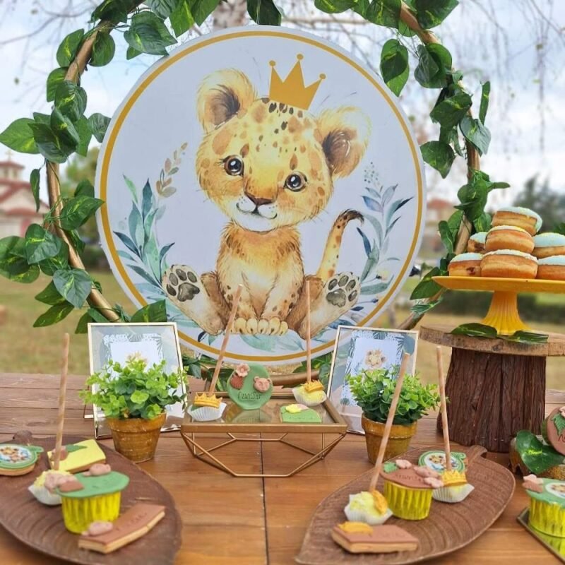 στολισμός βάπτισης λιονταράκι