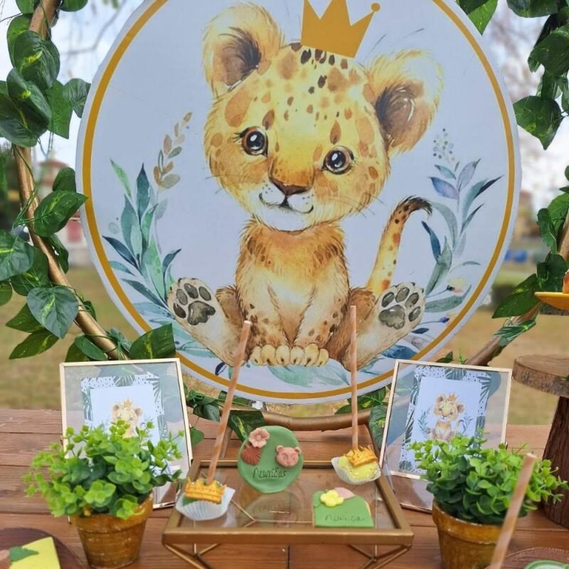 στολισμός βάπτισης λιονταράκι