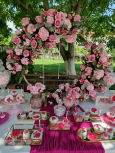 στολισμός βάφτισης με λουλούδια