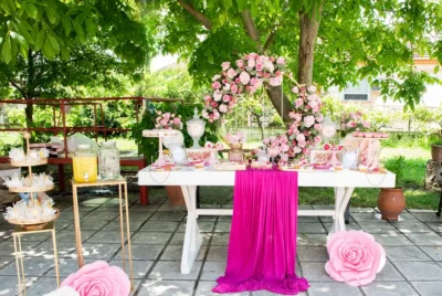 στολισμός βάφτισης με λουλούδια