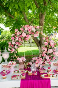 στολισμός βάφτισης με λουλούδια