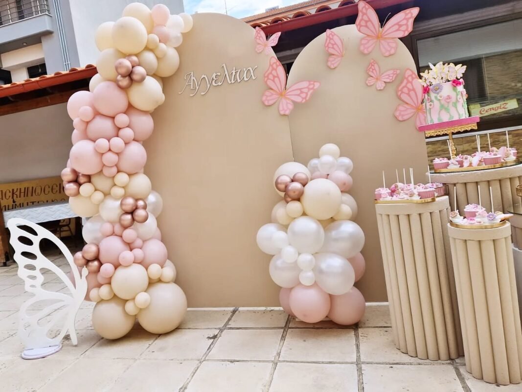 στολισμός βάπτισης πεταλούδα