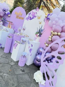 στολισμός βάφτισης με θέμα την πεταλούδα