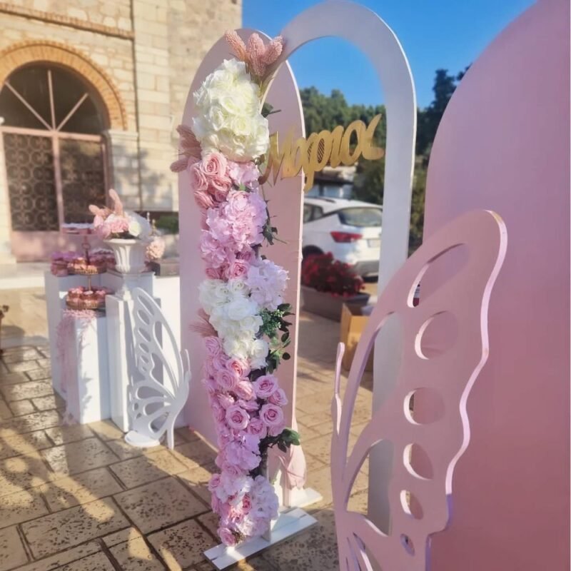 στολισμός βάπτισης πεταλούδα 3