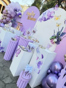 στολισμός βάφτισης με θέμα την πεταλούδα