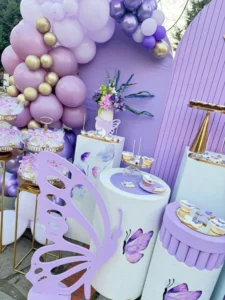 στολισμός βάφτισης με θέμα την πεταλούδα