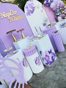 στολισμός βάφτισης με θέμα την πεταλούδα