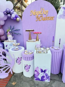 στολισμός βάφτισης με θέμα την πεταλούδα