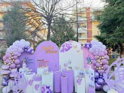 στολισμός βάφτισης με θέμα την πεταλούδα