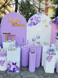 στολισμός βάφτισης με θέμα την πεταλούδα