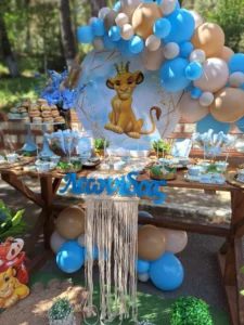 στολισμός βάπτισης με θεμα τον σίμπα